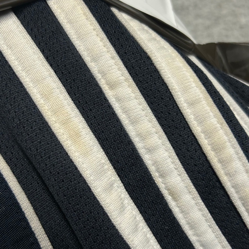 Adidas Track Pants Navy Blue Mens Size M 3-Stripe Wide Leg Vintage Sportswear - Picture 6 of 12